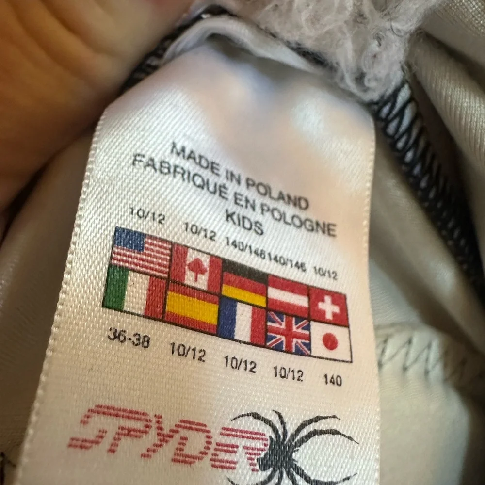 Padded Spyder Kids Jacket with Red Logo and Black Spider Emblem - Picture 6 of 6